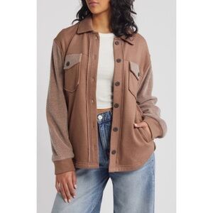 🆕 Thread & Supply Sweatshirt Shacket in Sinopia Fresco